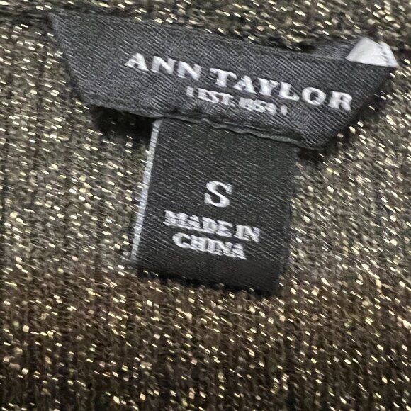 Ann Taylor Metallic Long Sleeve Sweater Top Women’s Small – Sparkly Knit Black - Picture 6 of 9
